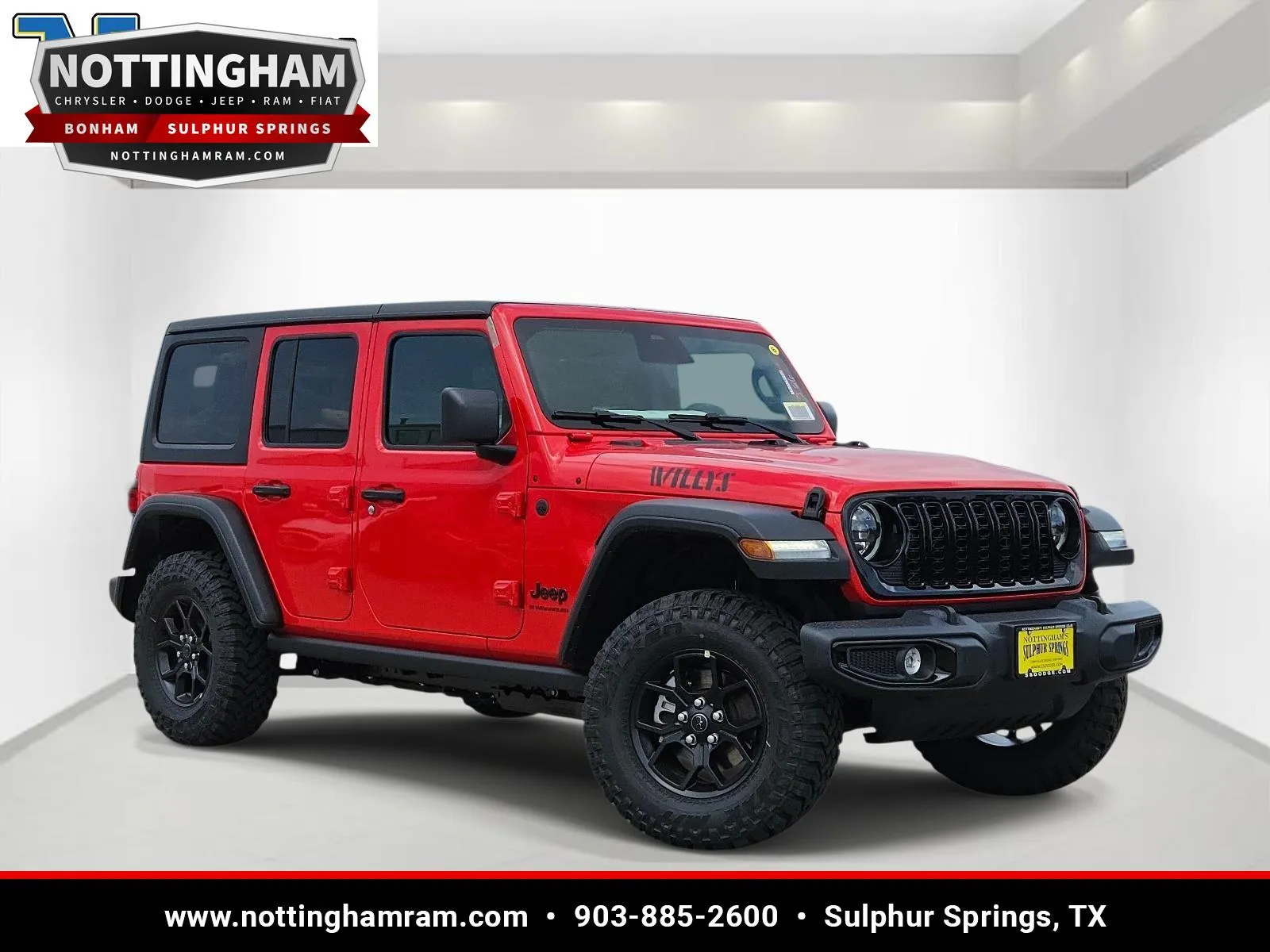 Red 2026 Jeep Wrangler Willys for sale in Sulphur Springs, TX