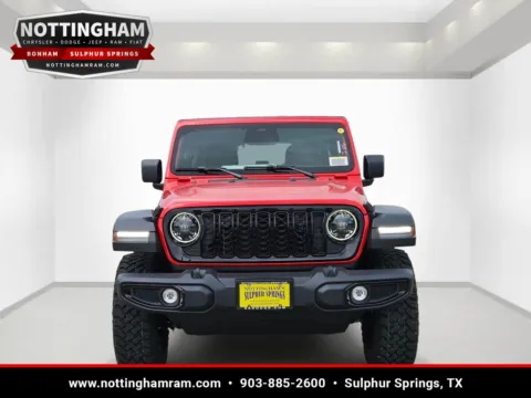 Photos of 2026 Jeep Wrangler Willys for sale in Sulphur Springs, TX at Nottingham Chrysler Dodge Jeep Ram of Sulphur Springs