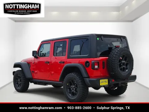 Another view of 2026 Jeep Wrangler Willys for sale in Sulphur Springs, TX at Nottingham Chrysler Dodge Jeep Ram of Sulphur Springs