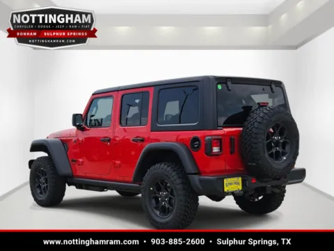 Another view of 2026 Jeep Wrangler Willys for sale in Sulphur Springs, TX at Nottingham Chrysler Dodge Jeep Ram of Sulphur Springs