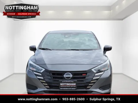 Photos of 2024 Nissan Versa SR for sale in Sulphur Springs, TX at Nottingham Chrysler Dodge Jeep Ram of Sulphur Springs