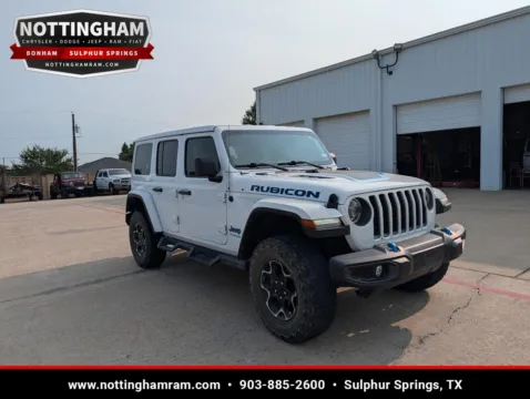White 2022 Jeep Wrangler 4xe Unlimited Rubicon for sale in Sulphur Springs, TX
