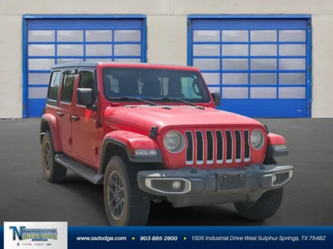 Red 2020 Jeep Wrangler Unlimited Sahara for sale in Sulphur Springs, TX
