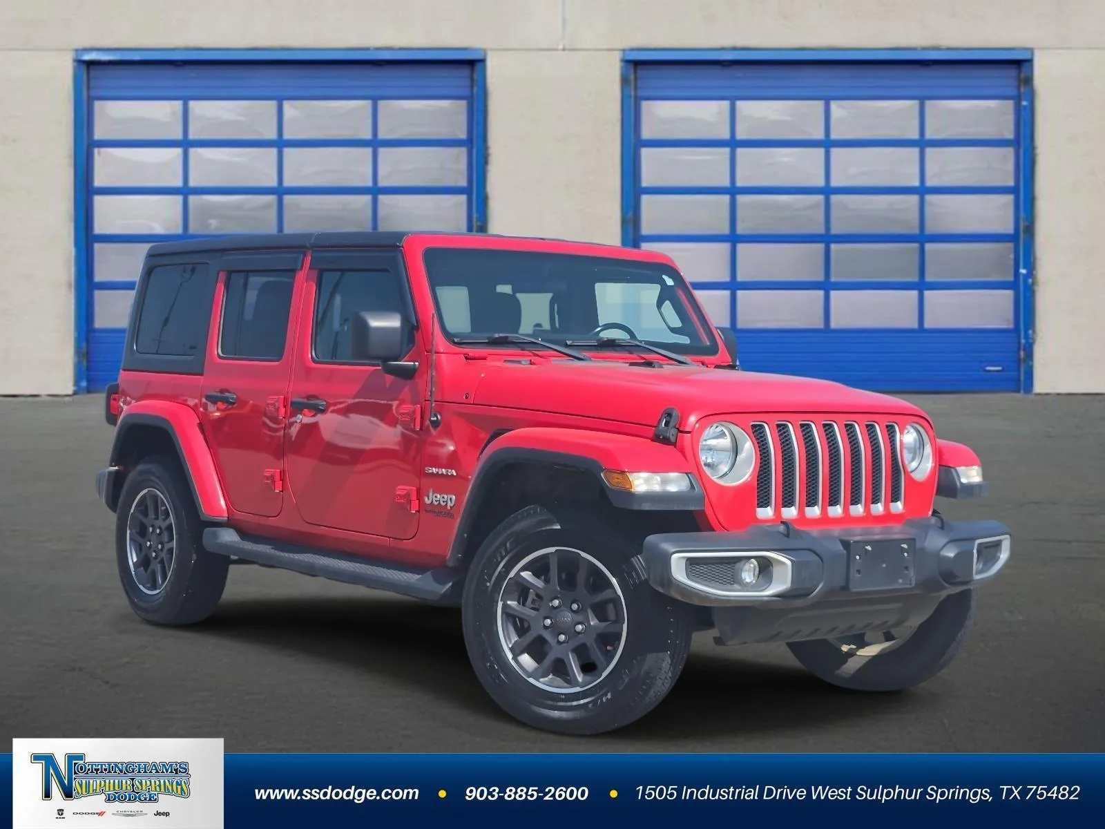 Red 2020 Jeep Wrangler Unlimited Sahara for sale in Sulphur Springs, TX