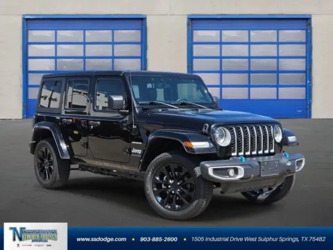 Black 2023 Jeep Wrangler 4xe Sahara for sale in Sulphur Springs, TX