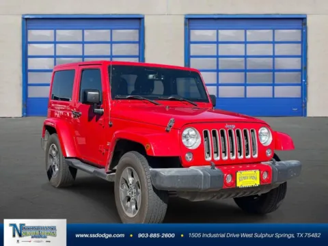 Red 2016 Jeep Wrangler Sahara for sale in Sulphur Springs, TX