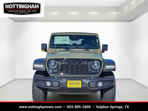 Photos of 2026 Jeep Wrangler Willys for sale in Sulphur Springs, TX at Nottingham Chrysler Dodge Jeep Ram of Sulphur Springs