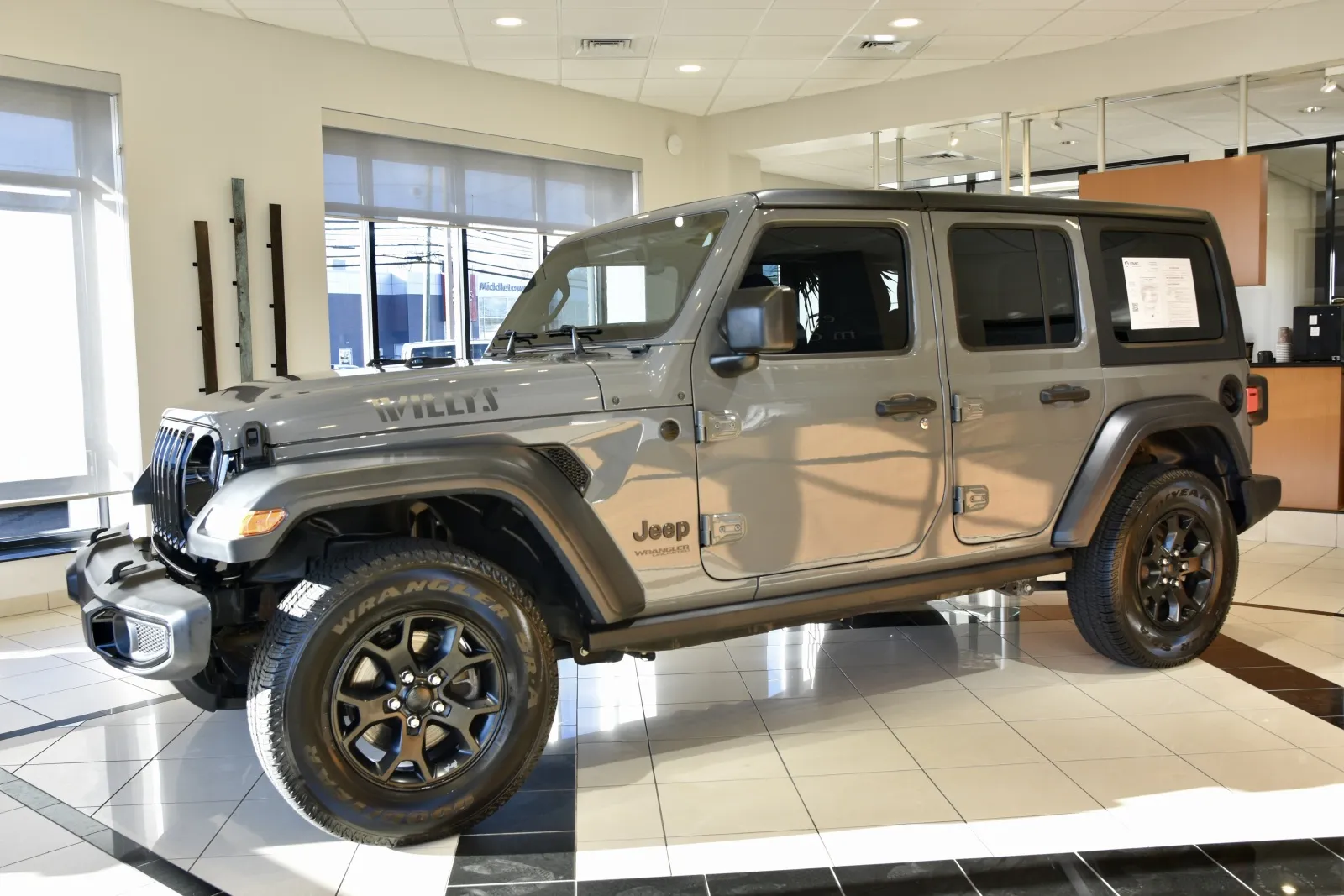 Another view of 2021 Jeep Wrangler Unlimited Willys Sport for sale in Middletown, CT at European Motorcars