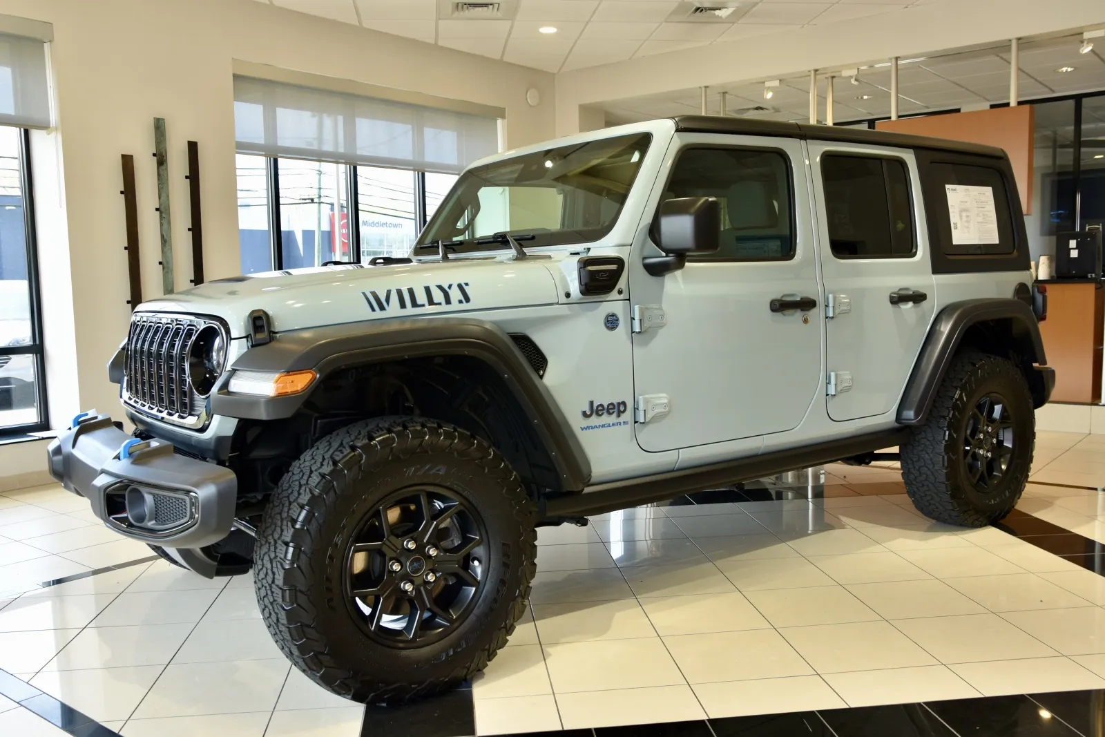 Another view of 2024 Jeep Wrangler Willys 4xe for sale in Middletown, CT at European Motorcars