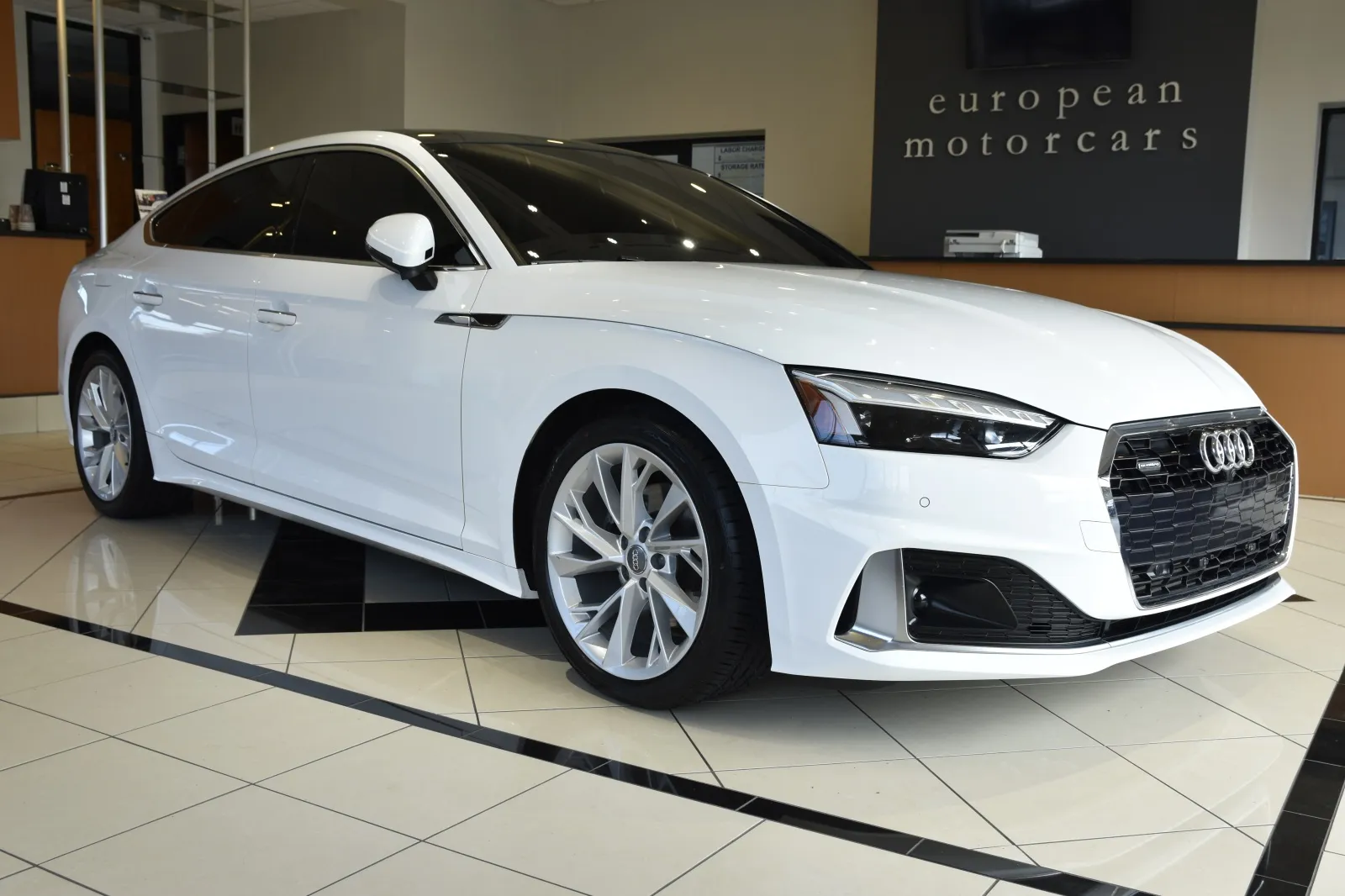 White 2021 Audi A5 Sportback quattro Premium Plus 40 TFSI for sale in Middletown, CT