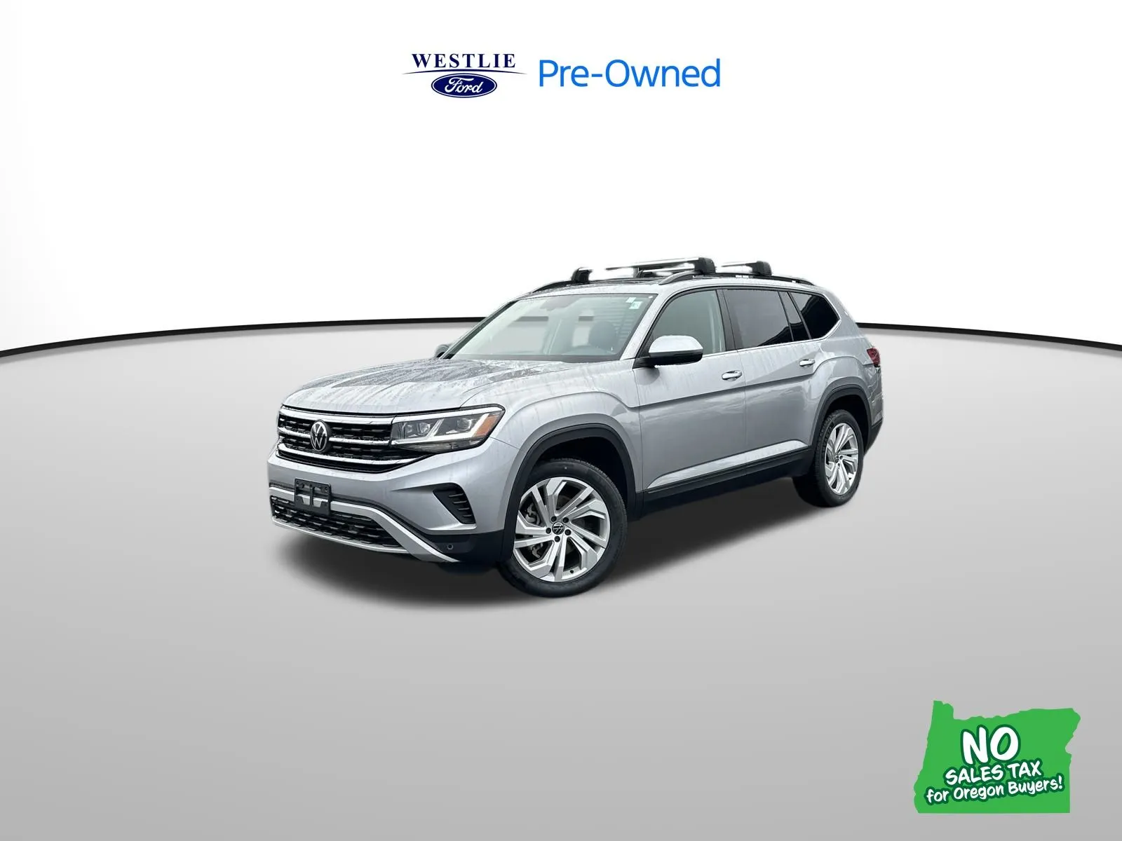 Silver 2022 Volkswagen Atlas 3.6L V6 SE w/Technology for sale in Washougal, WA