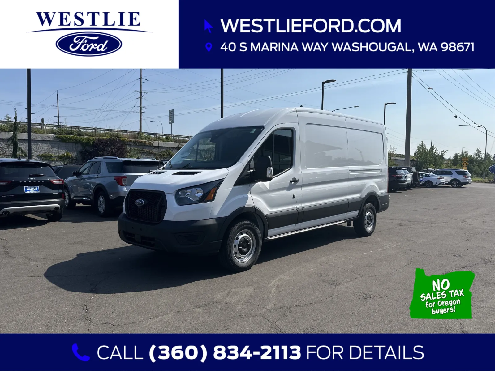 White 2025 Ford Transit Cargo Van 250 for sale in Washougal, WA