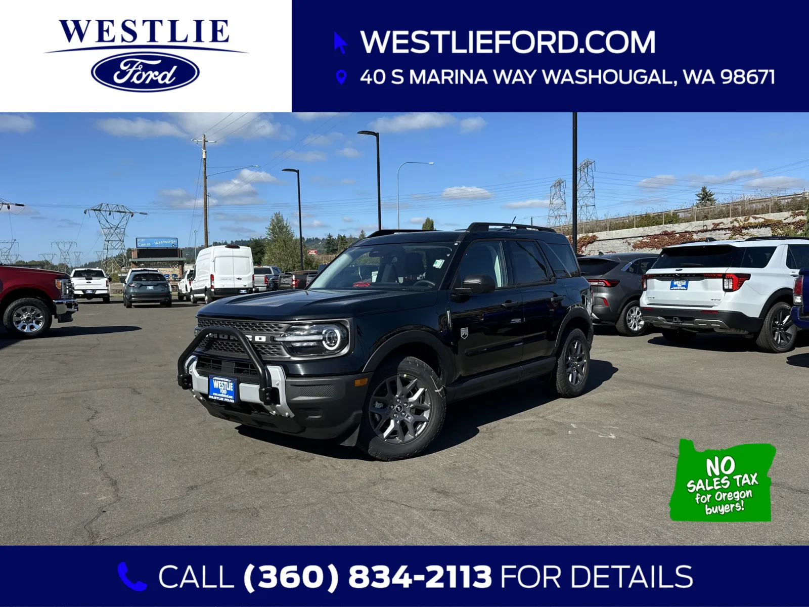 Black 2025 Ford Bronco Sport Big Bend for sale in Washougal, WA