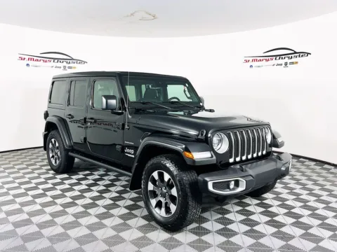 Black 2021 Jeep Wrangler Unlimited Sahara for sale in Saint Marys, OH