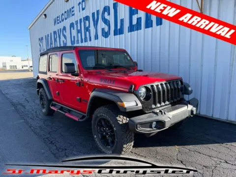 Red 2021 Jeep Wrangler Unlimited Willys for sale in Saint Marys, OH