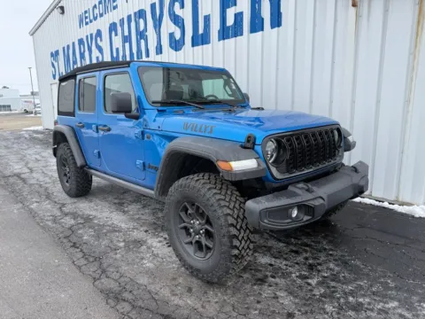 Blue 2024 Jeep Wrangler Willys for sale in Saint Marys, OH