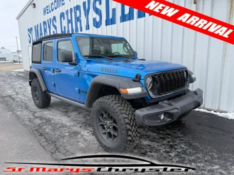 Blue 2024 Jeep Wrangler Willys for sale in Saint Marys, OH