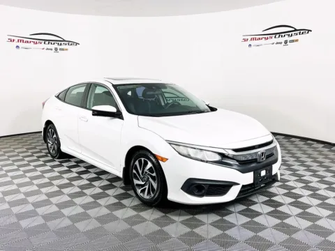 White 2017 Honda Civic EX for sale in Saint Marys, OH