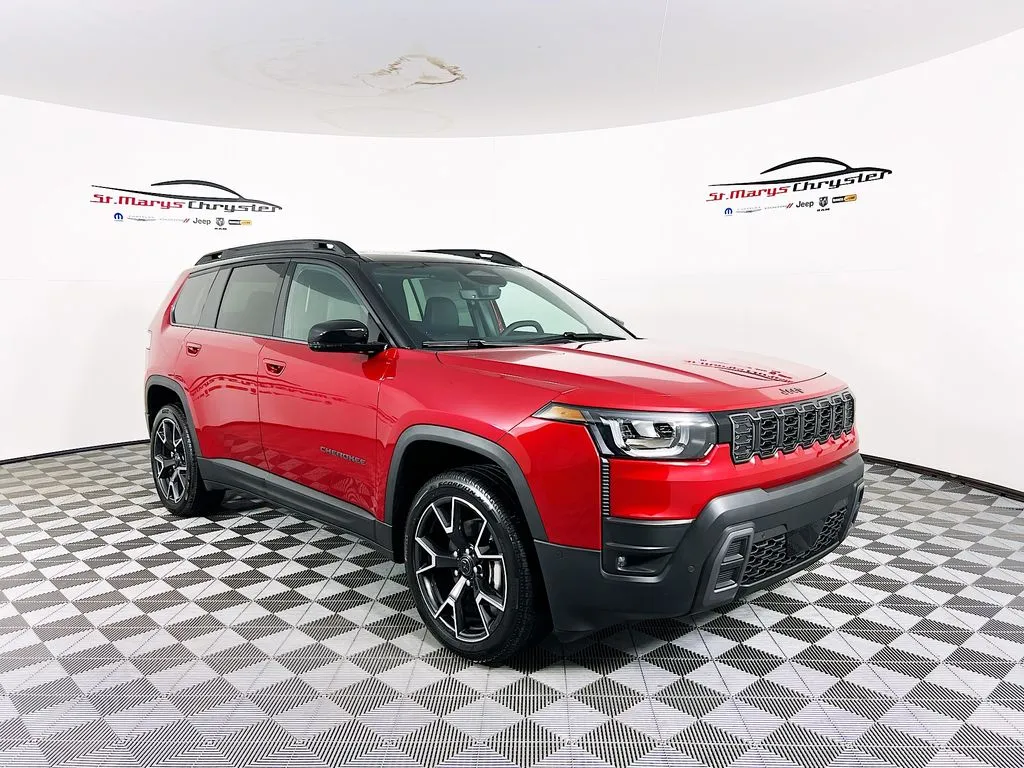 Red 2026 Jeep Cherokee Overland for sale in Saint Marys, OH