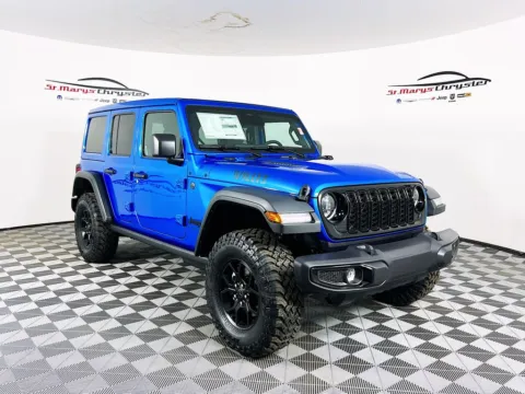 Blue 2026 Jeep Wrangler Willys for sale in Saint Marys, OH