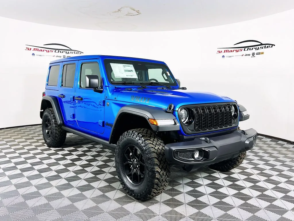 Blue 2026 Jeep Wrangler Willys for sale in Saint Marys, OH