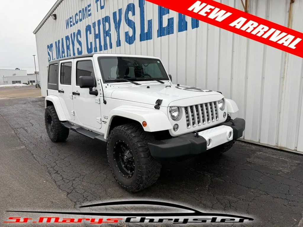 White 2016 Jeep Wrangler Unlimited Sahara for sale in Saint Marys, OH