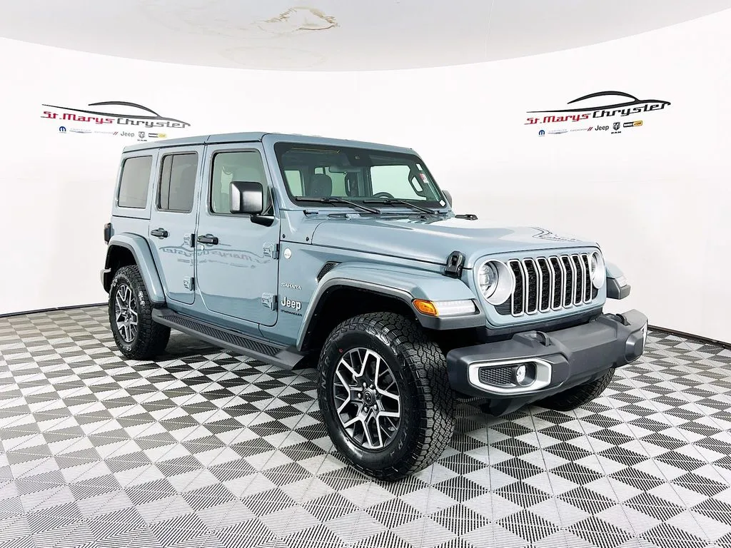Gray 2024 Jeep Wrangler Sahara for sale in Saint Marys, OH