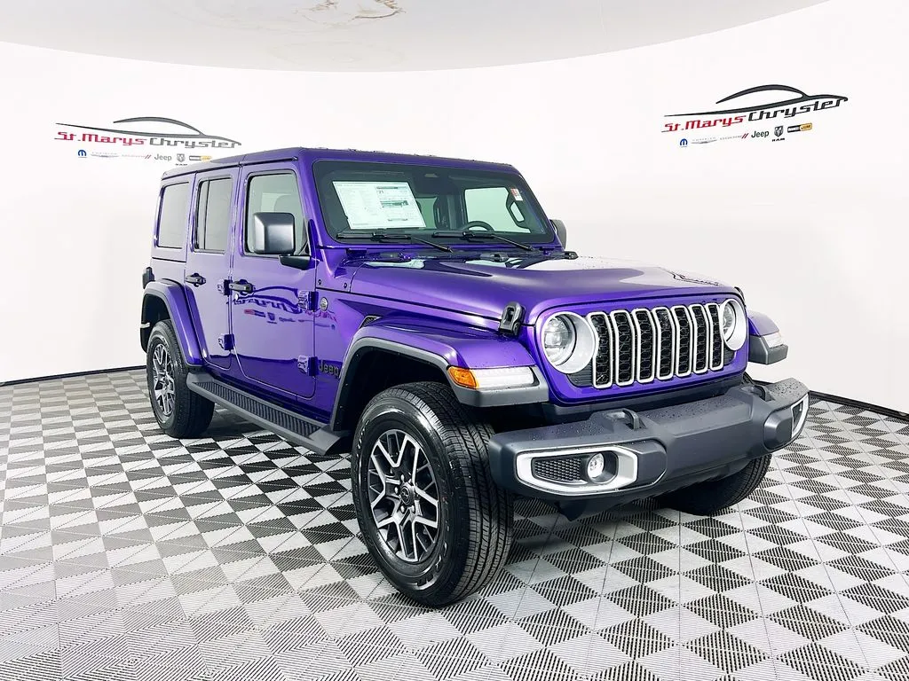 Purple 2026 Jeep Wrangler Sahara for sale in Saint Marys, OH