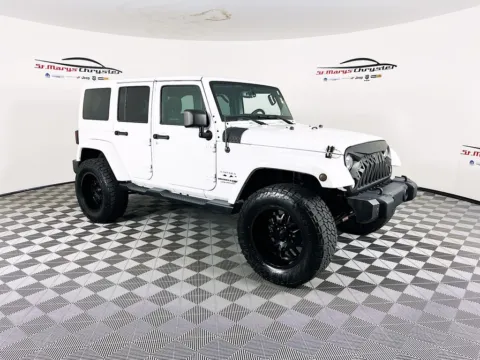 White 2018 Jeep Wrangler JK Unlimited Sahara for sale in Saint Marys, OH