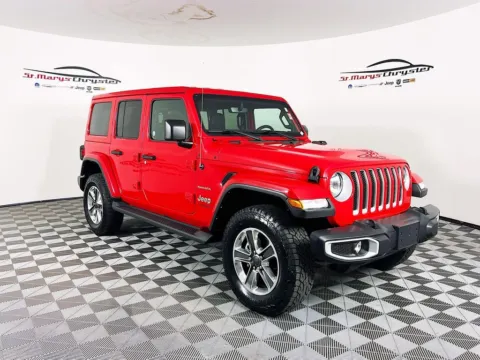 Red 2021 Jeep Wrangler Unlimited Sahara for sale in Saint Marys, OH