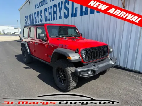 Red 2025 Jeep Wrangler Willys 4xe for sale in Saint Marys, OH