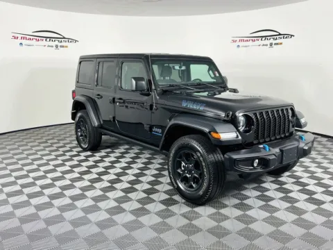Black 2023 Jeep Wrangler Willys 4xe for sale in Saint Marys, OH