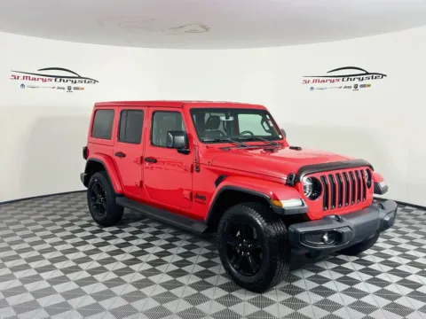 Red 2020 Jeep Wrangler Unlimited Sahara Altitude for sale in Saint Marys, OH