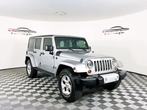 Silver 2013 Jeep Wrangler Unlimited Sahara for sale in Saint Marys, OH