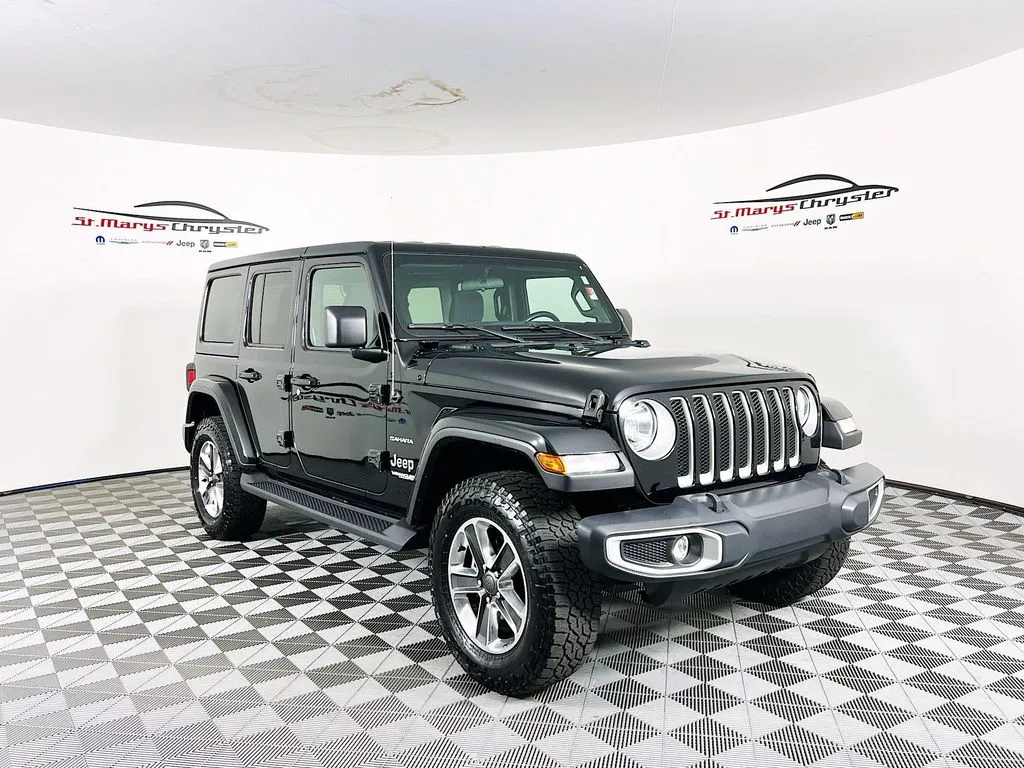 Black 2021 Jeep Wrangler Unlimited Sahara for sale in Saint Marys, OH