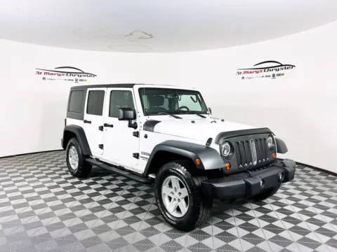 White 2013 Jeep Wrangler Unlimited Sport for sale in Saint Marys, OH