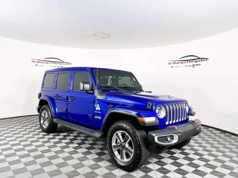 Blue 2020 Jeep Wrangler Unlimited Sahara for sale in Saint Marys, OH