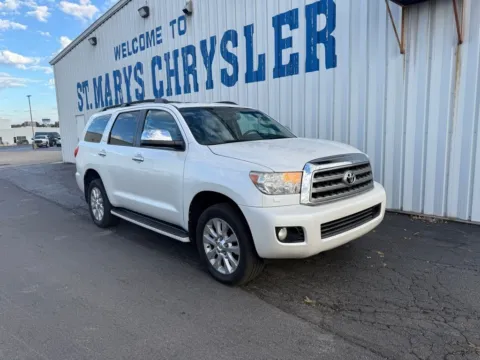 White 2015 Toyota Sequoia Platinum for sale in Saint Marys, OH
