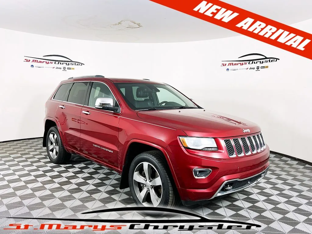 Red 2014 Jeep Grand Cherokee Overland for sale in Saint Marys, OH