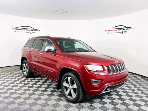 Red 2014 Jeep Grand Cherokee Overland for sale in Saint Marys, OH