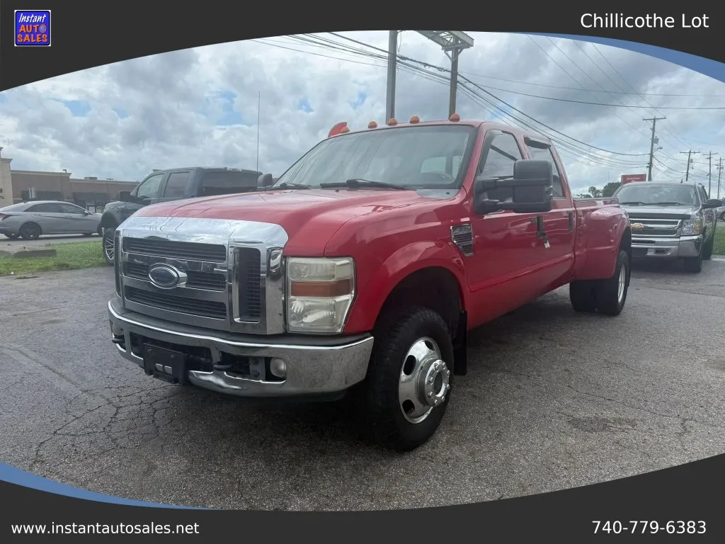 Red 2008 Ford F350 Super Duty Crew Cab Lariat Pickup 4D 8 ft for sale in Chillicothe, OH
