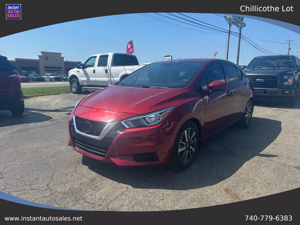 Red 2021 Nissan Versa SV Sedan 4D for sale in Chillicothe, OH