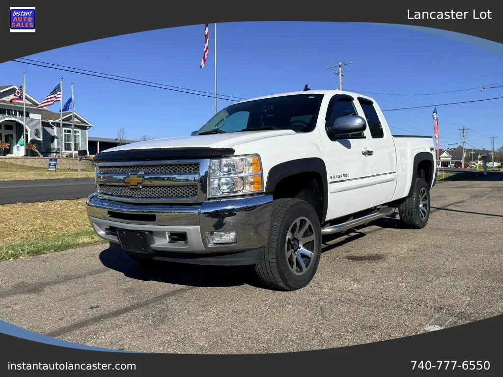 White 2012 Chevrolet Silverado 1500 Extended Cab LT Pickup 4D 6 1/2 ft for sale in Lancaster, OH