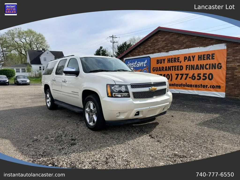 White 2014 Chevrolet Suburban 1500 LTZ Sport Utility 4D for sale in Lancaster, OH