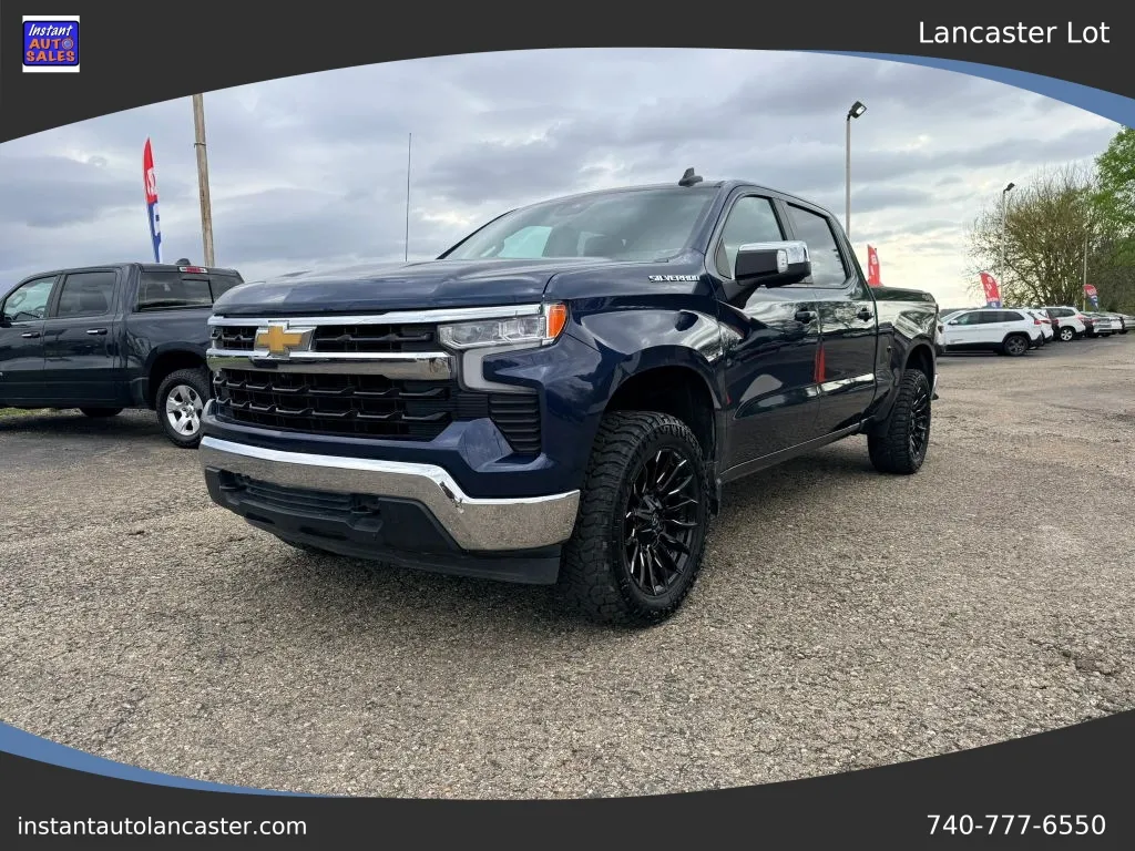 Blue 2022 Chevrolet Silverado 1500 Crew Cab LT Pickup 4D 6 1/2 ft for sale in Lancaster, OH