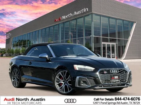 Black 2023 Audi S5 Cabriolet Premium Plus for sale in Austin, TX