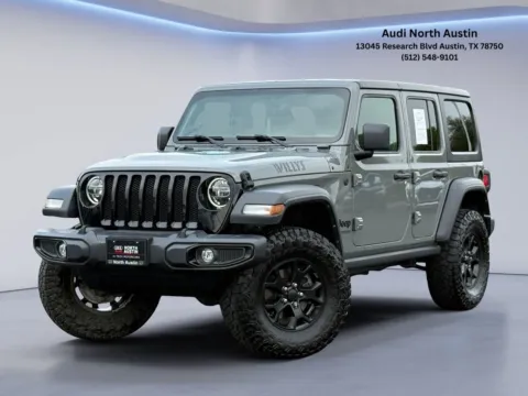 Gray 2021 Jeep Wrangler Unlimited Willys for sale in Austin, TX