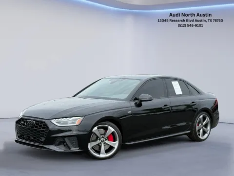 Black 2023 Audi A4 Sedan S line Premium Plus for sale in Austin, TX