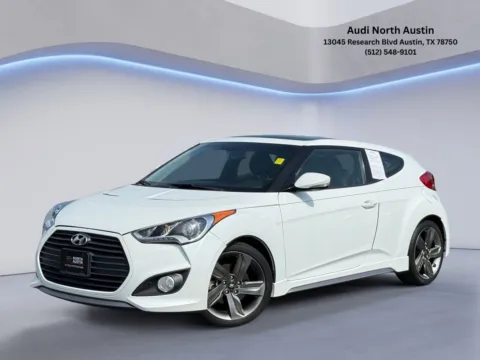 White 2015 Hyundai Veloster Turbo for sale in Austin, TX