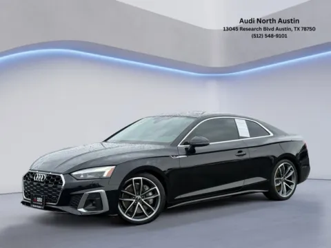 Black 2023 Audi A5 Coupe S line Premium Plus for sale in Austin, TX